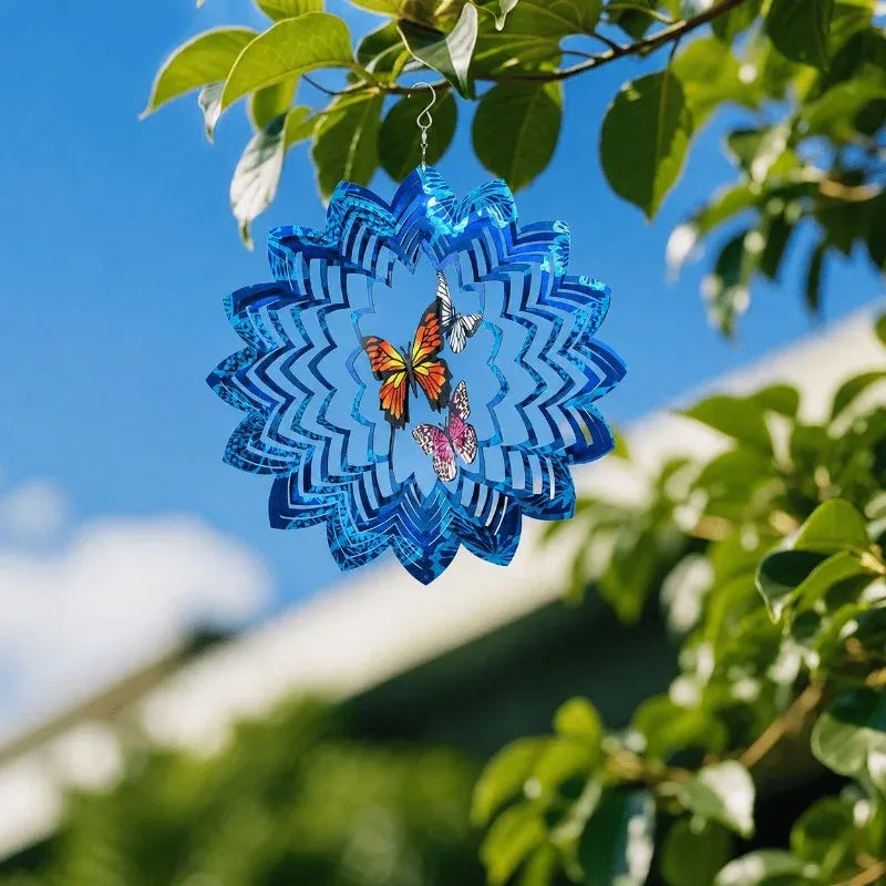 Blue Butterfly Mandala Spinner