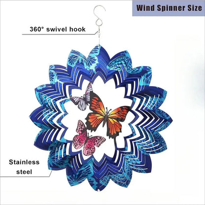 Blue Butterfly Mandala Spinner