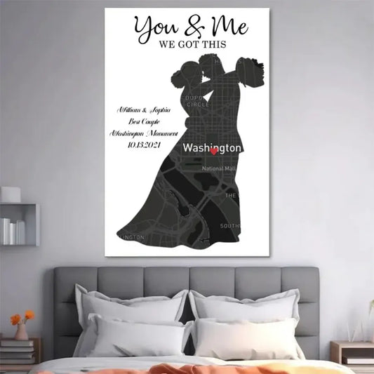 Blueprint of Our Love - Together We Built a Life Loved Personalized Poster or Canvas